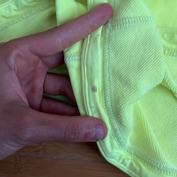 Lululemon inner Glow High rise neon yellow sweat pant shorts - Picture 6 of 10